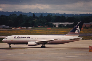 Flying high with Britannia Airlines at the airport