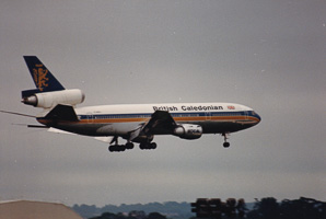 Flying high above the clouds with grace and power