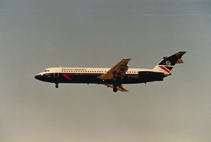 Flying through the sunset with grace and power