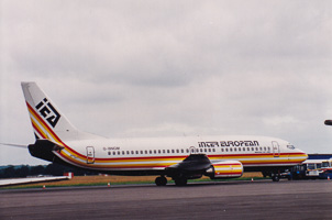 Airline departure captured at the runway