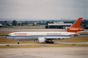 Venezuelan plane taxiing at airport